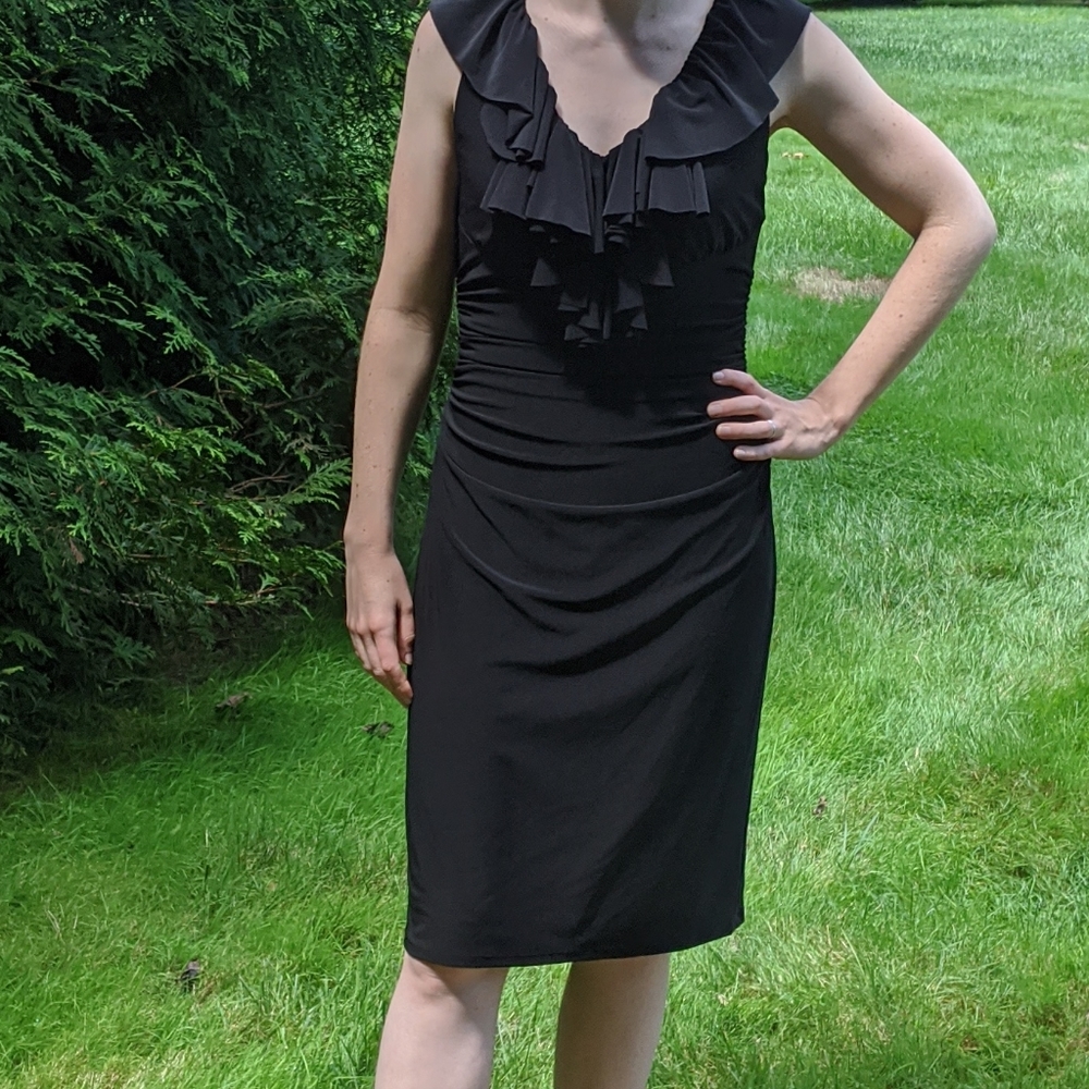Lauren Ralph Lauren LBD w/Ruffle Neckline Sz. 8